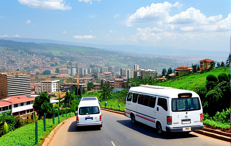 르완다의 대중 교통 노선 - Tap&Go Card Usage on a Kigali Bus**

"A woman in Kigali, fully clothed in modest attire, tapping a T...