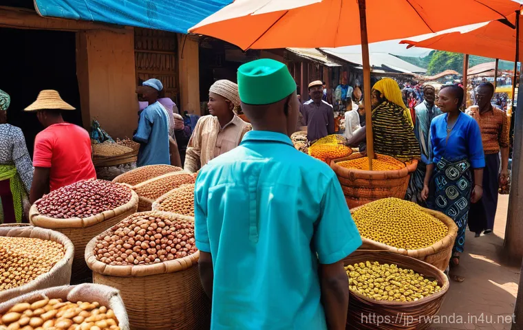 르완다의 국경 절차 - A serene and majestic scene in a lush, green Rwandan rainforest. A small group of diverse travelers,... 르완다의 국경 절차 - A serene and majestic scene in a lush, green Rwandan rainforest. A small group of diverse travelers,...