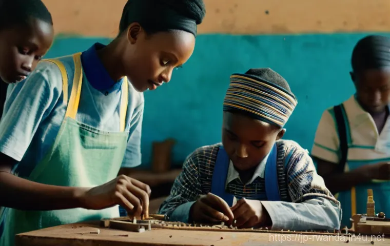 르완다의 직업 교육 - Here are three detailed image prompts in English, designed to be safe and inspiring, drawing from th...