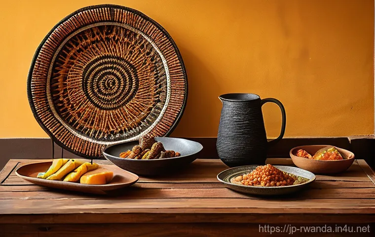 르완다에서 자전거 투어 - **Prompt: "A vibrant and bustling local market scene in Rwanda. The foreground features an array of ... 르완다에서 자전거 투어 - **Prompt: "A vibrant and bustling local market scene in Rwanda. The foreground features an array of ...