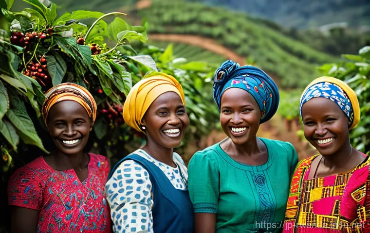 르완다 농업 현황 - **Prompt: "Rwandan Smart Agriculture: Drones and Data"**
    A dynamic, slightly elevated perspectiv...