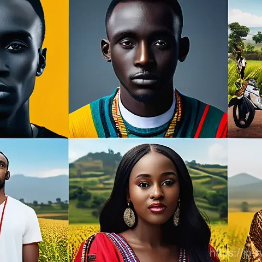 르완다 민속 음악 페스티벌 - Here are three detailed image generation prompts in English, designed to capture the essence of Rwan...