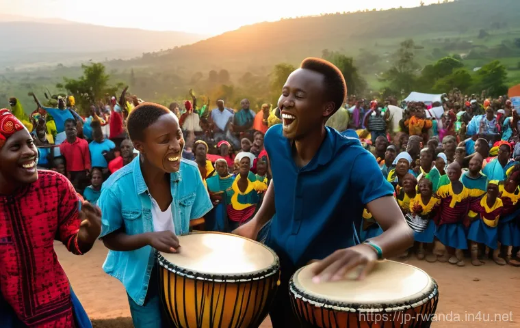 르완다 민속 음악의 현대적 해석 - **"A vibrant, close-up portrait of a young Rwandan female artist, elegantly dressed in a modern inte... 르완다 민속 음악의 현대적 해석 - **"A vibrant, close-up portrait of a young Rwandan female artist, elegantly dressed in a modern inte...