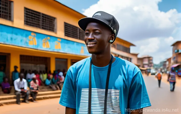 르완다 민속 음악의 현대적 해석 - **"An energetic and joyful scene depicting a contemporary Rwandan music festival at dusk. A group of... 르완다 민속 음악의 현대적 해석 - **"An energetic and joyful scene depicting a contemporary Rwandan music festival at dusk. A group of...