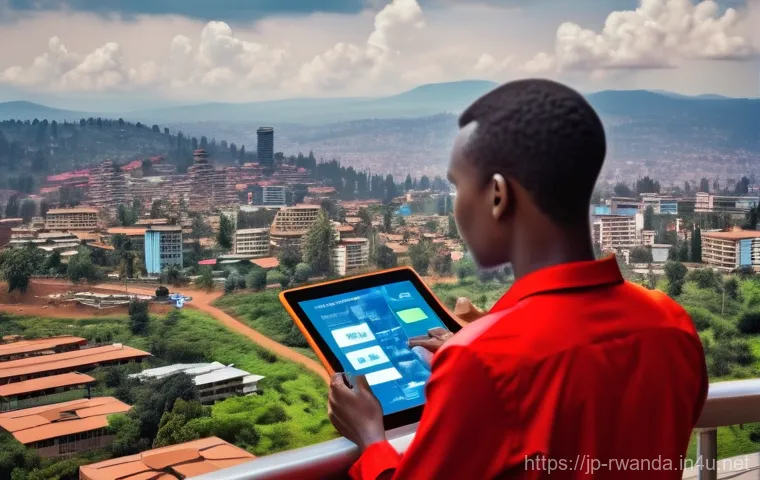 르완다와 케냐 비교 - **Prompt: "A vibrant, futuristic cityscape in Kigali, Rwanda, showcasing clean streets and cutting-e...