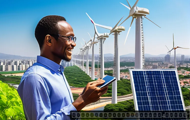 르완다와 아프리카 개발은행 - A vibrant smart city scene in Africa showcasing advanced digital infrastructure: high-speed fiber op...